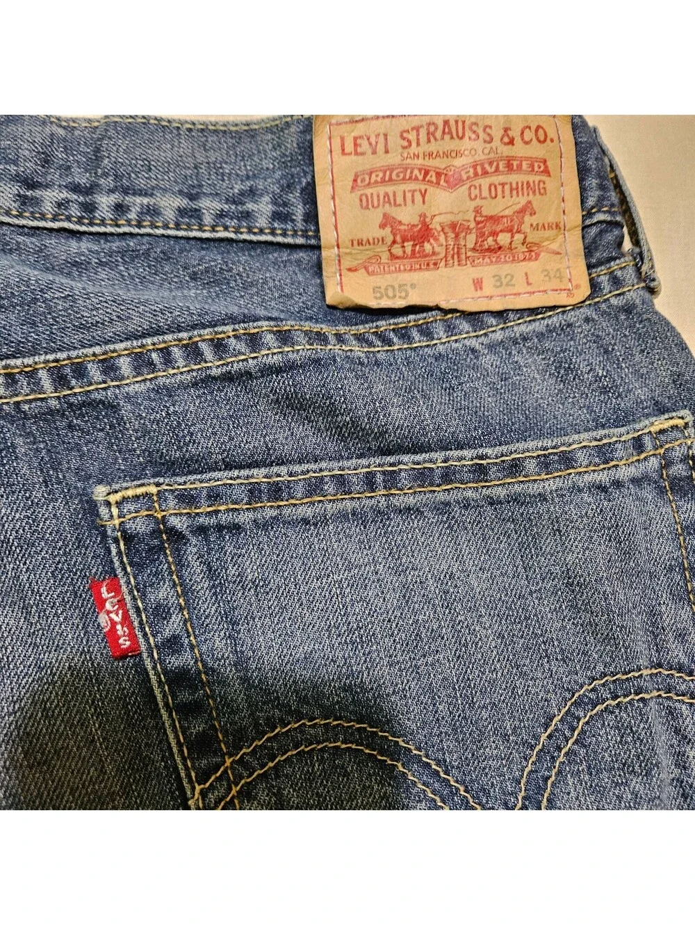Levi's 505 Men's Straight Fit Blue Denim Jeans W32 L34